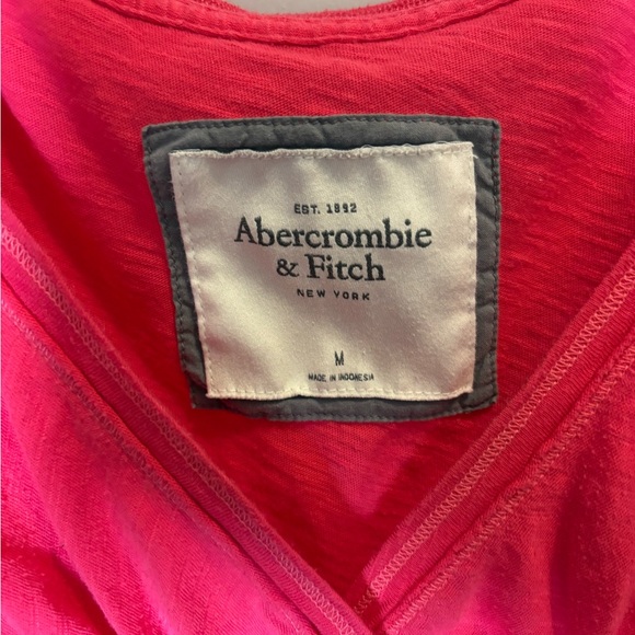 Vintage Abercrombie & Fitch Bold Pink Babydoll Tee - Picture 2 of 2